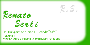 renato serli business card
